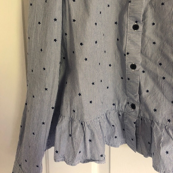 Tommy Hilfiger Stars Striped Peplum Blouse - Picture 2 of 4